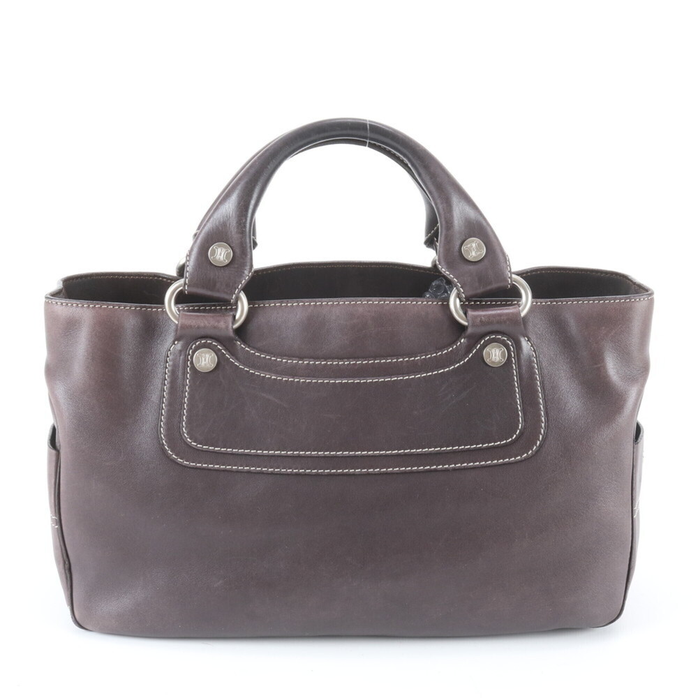 Celine Boogie Bag Leather Handbag Tote Brown (with guarantee card) for Women
